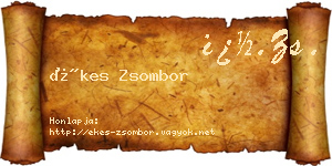 Ékes Zsombor névjegykártya